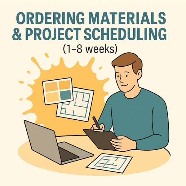 Ordering Materials & Project Scheduling (1–8 weeks)