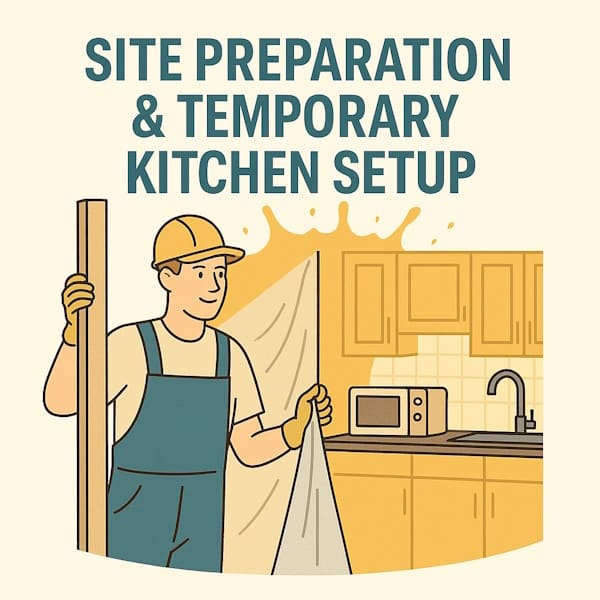Site Preparation & Temporary Kitchen Setup