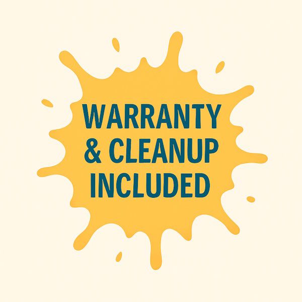 Warranty & Cleanup Included